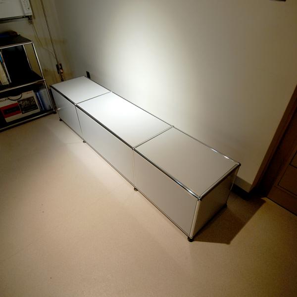 USM HallerTVボード/ライトグレーブルー/両サイド扉