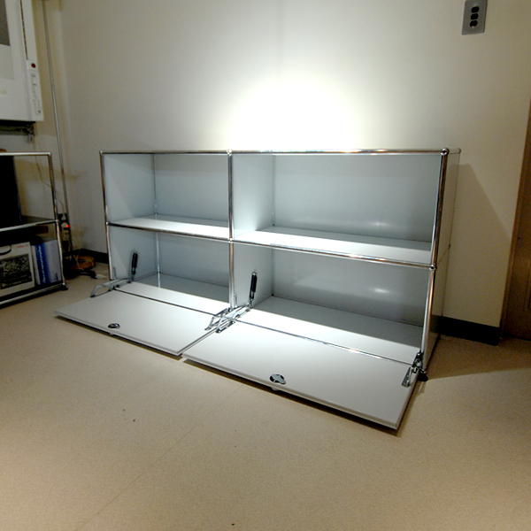 USMハラー(USM Haller)2列2段/ライトグレー/下1段扉