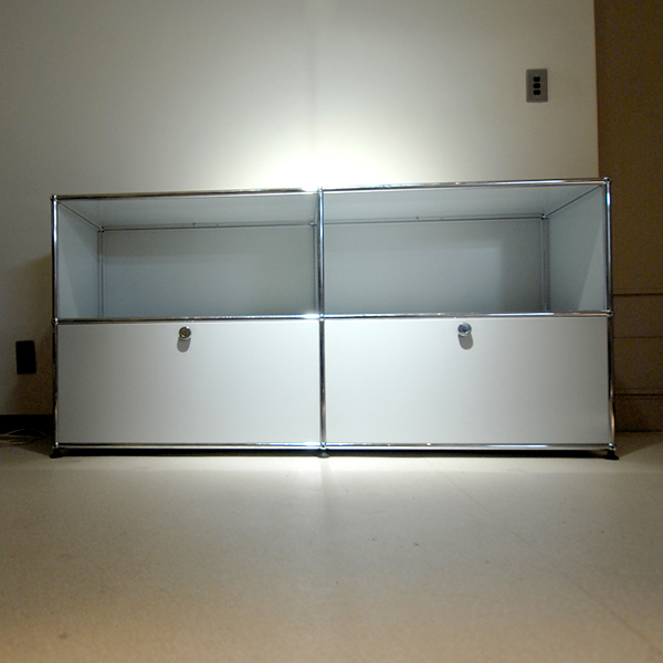 USMハラー(USM Haller)2列2段/ライトグレー/下1段扉