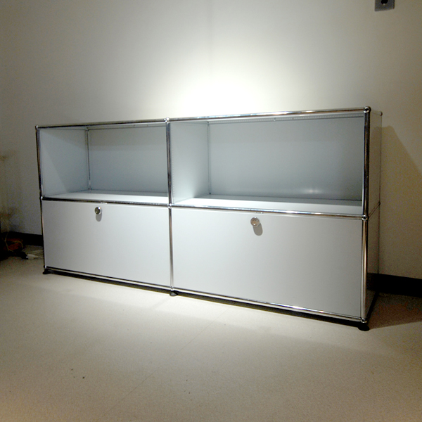 USMハラー(USM Haller)2列2段/ライトグレー/下1段扉