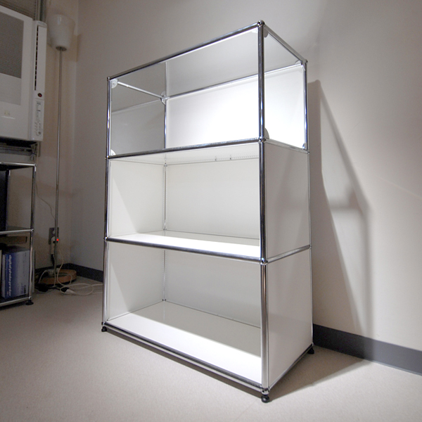 USMハラー(USM Haller)1列3段/ホワイト+ガラス天板