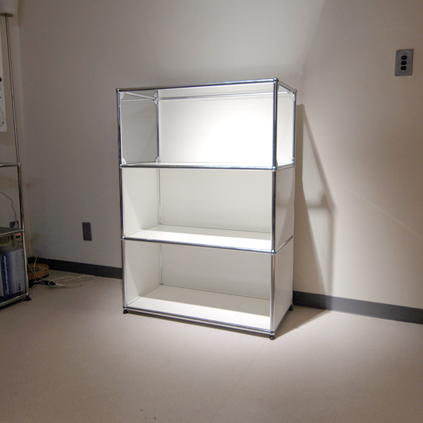 USMハラー(USM Haller)1列3段/ホワイト+ガラス天板